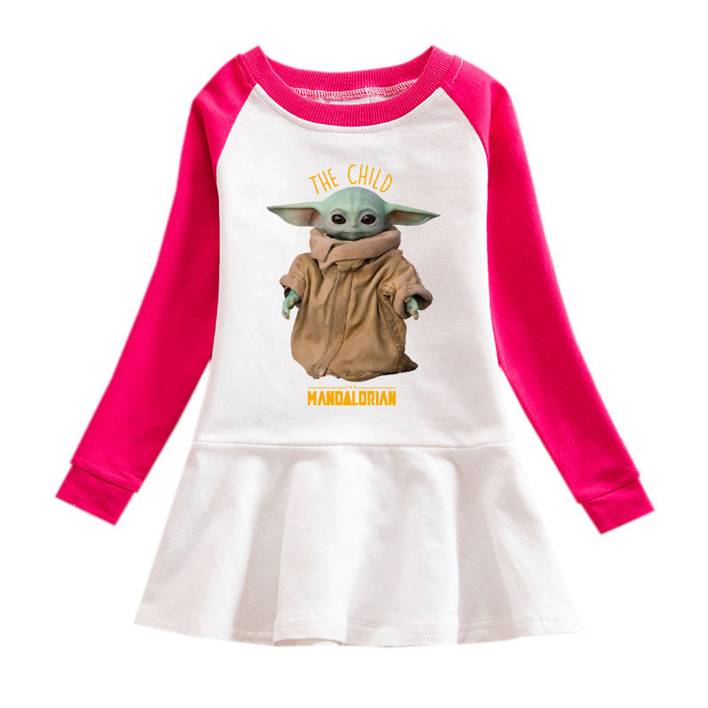 Pink Cozy Cub Baby Girl Yoda costume dress by eprolo, featuring a cute novelty Yoda-themed design for infants.