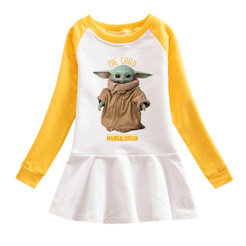 Pink Cozy Cub Baby Girl Yoda costume dress by eprolo featuring a cute novelty infant outfit with Yoda-inspired design and soft fabric.