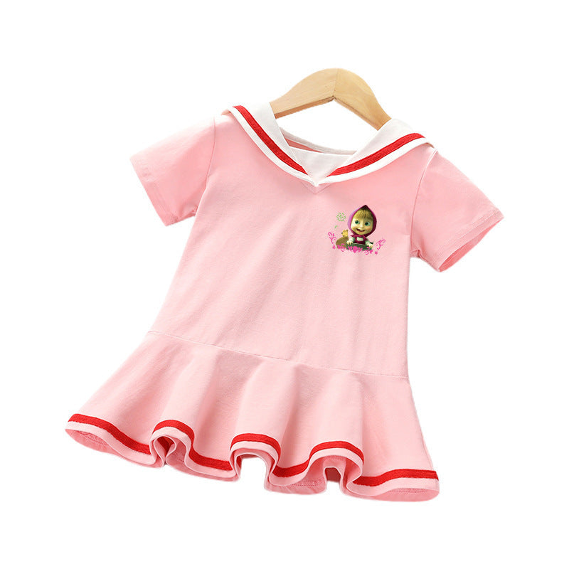 White Cozy Cub baby girl dress by eprolo, soft and comfortable infant dress for everyday wear, suitable for 90cm size.