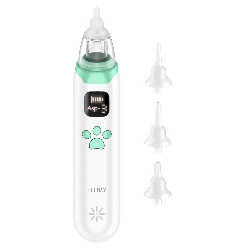 Eprolo Cozy Cub electric baby nasal aspirator in white, gentle infant nose cleaner with soft tip for safe nasal relief.