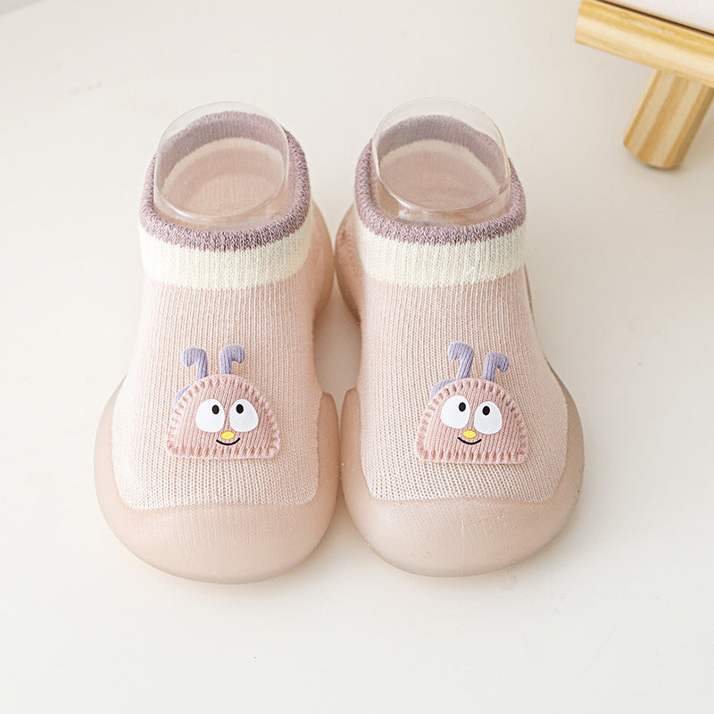 Eprolo baby toddler shoes in yellow, 11.5cm, spring and summer, non-slip, wear-resistant cartoon sock shoes for boys and girls.