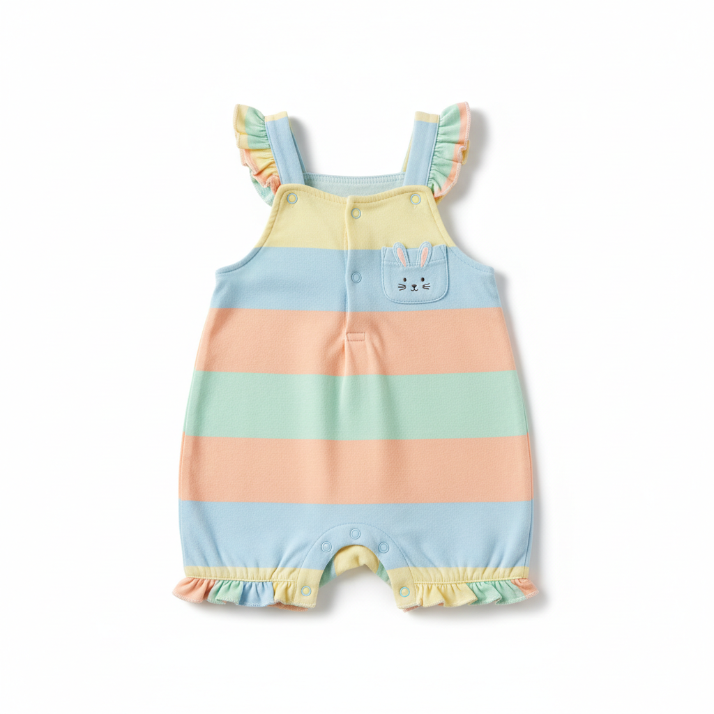 Cozy Cub Baby Romper flat lay on white background